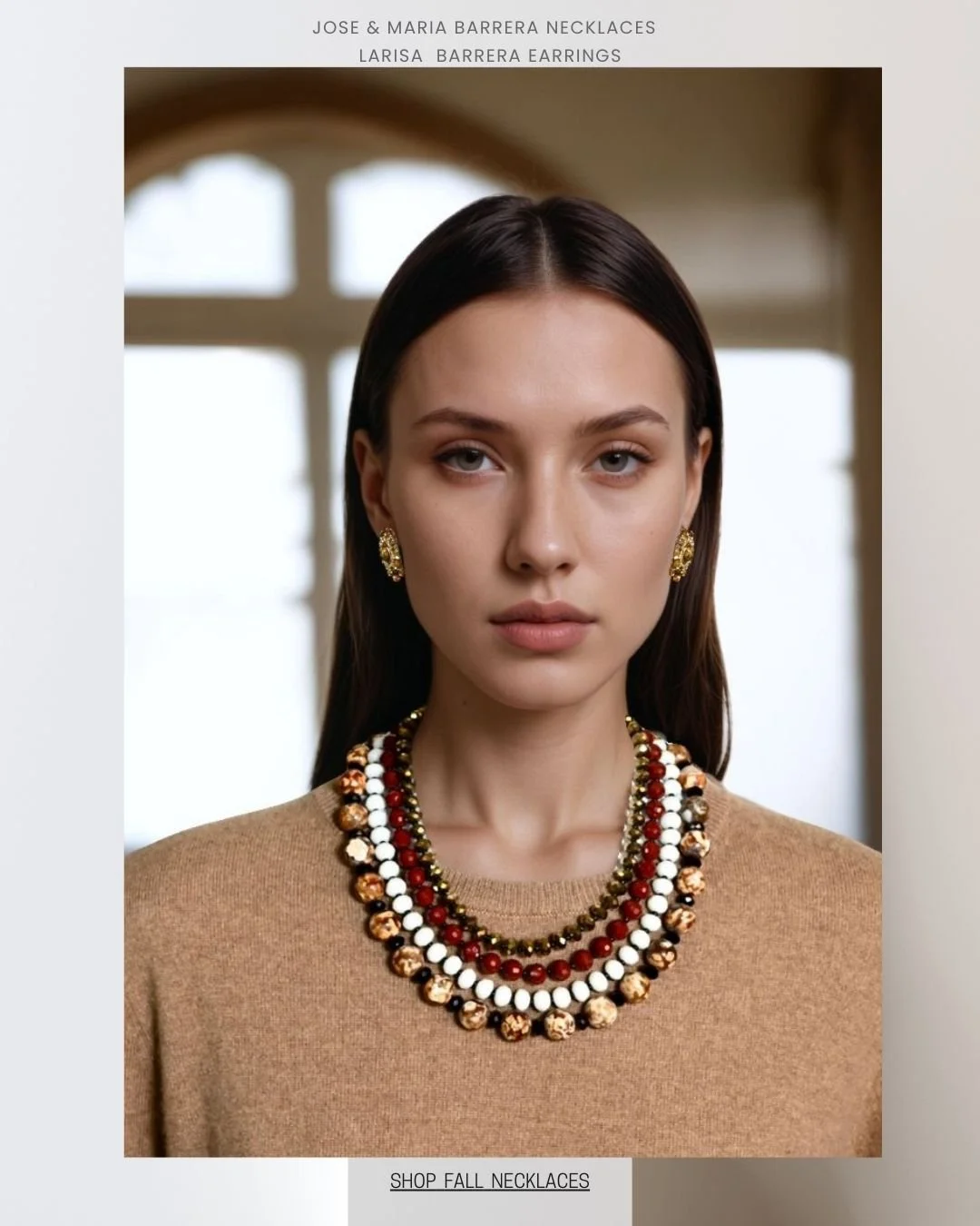 JOSE AND MARIA BARRERA-4 strand brown white neck.jpeg