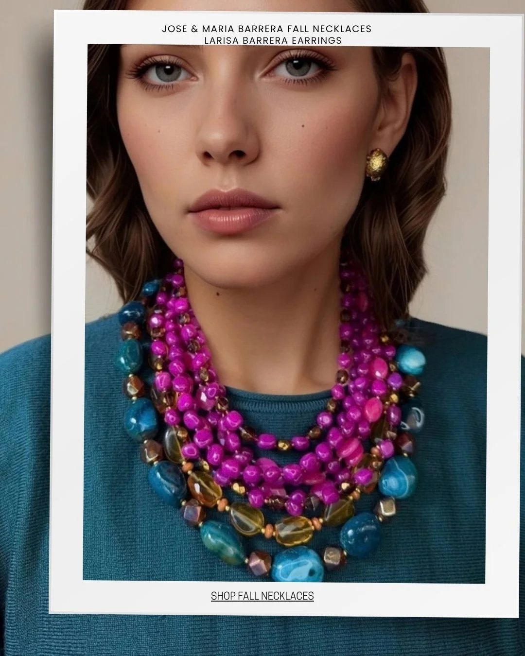 Dramatic Fuchsia and Teal Agate and Dyed Jade Bib Necklace