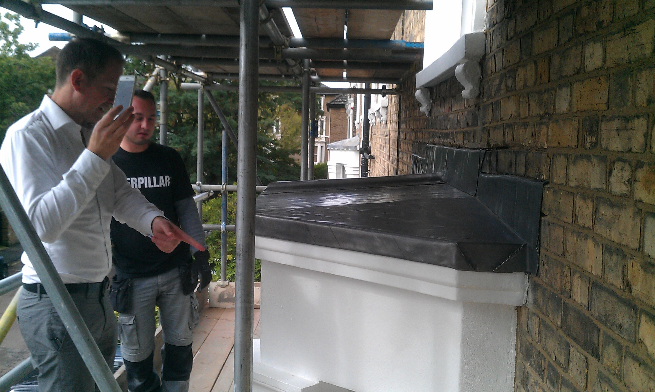 Beautiful new leadwork on this bay window
