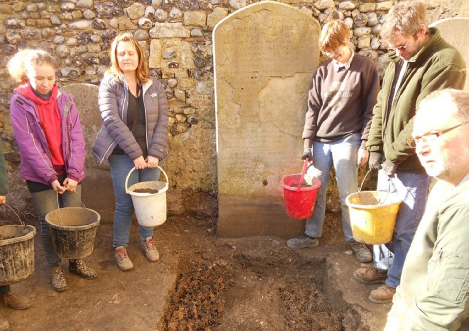 Volunteers found a variety of goods including coins and pottery