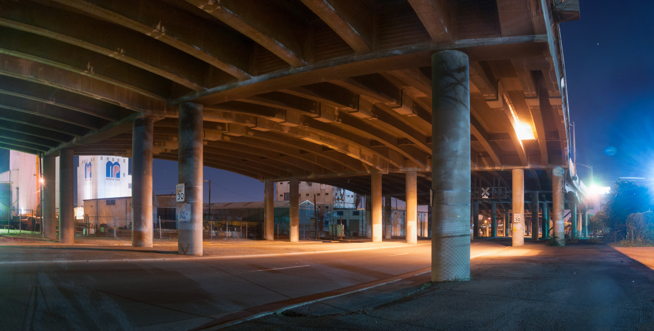 I-70 Viaduct at Colorado Blvd, east Denver, built 1965.