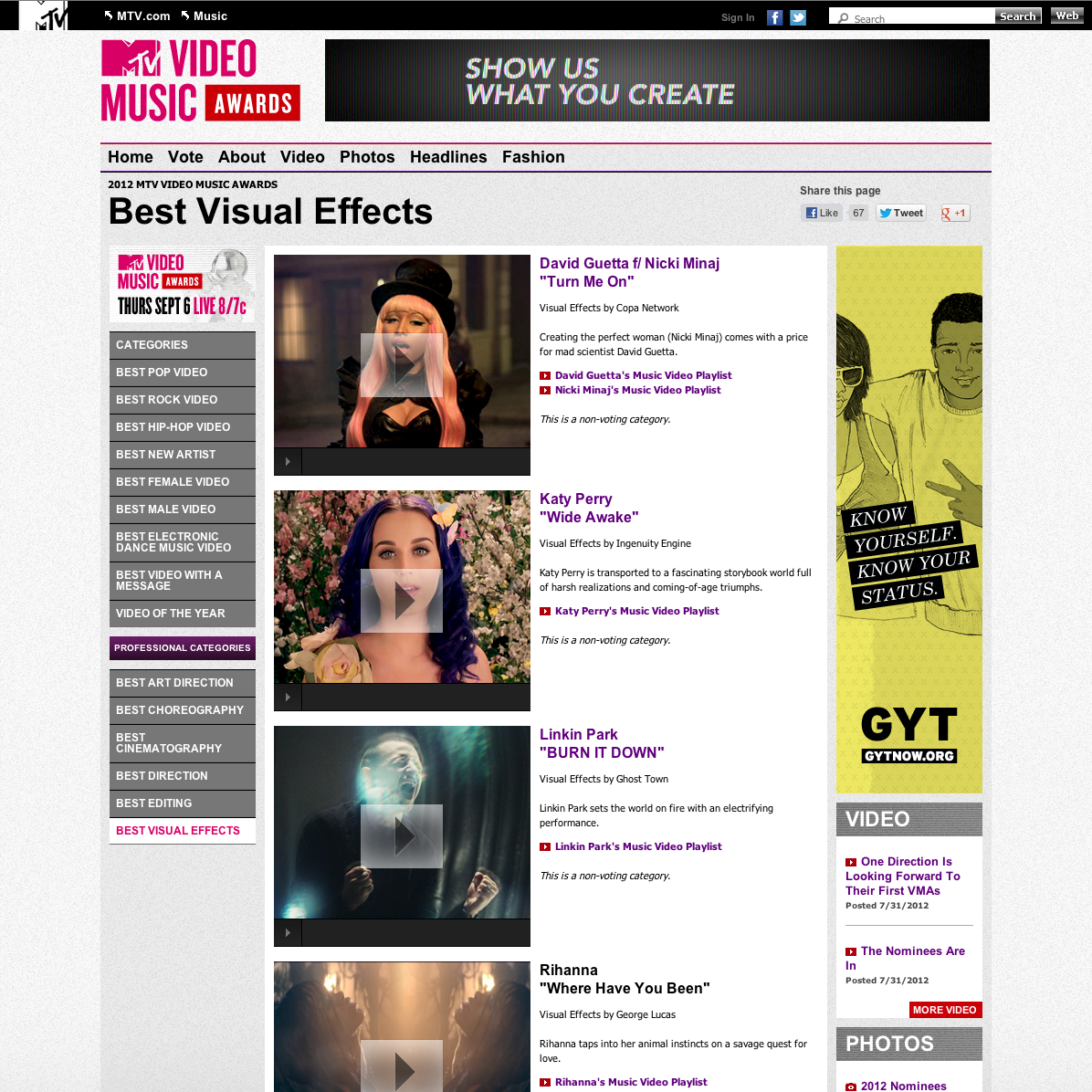2nd MTV VMA Nomination!