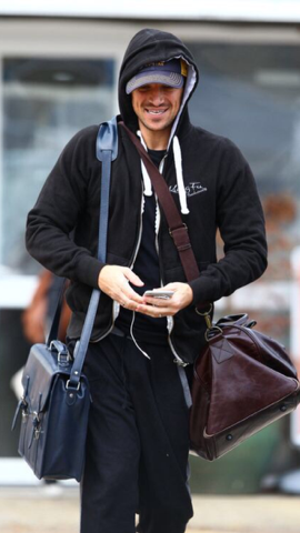Peter Andre sporting his Hornbeam Briefcase.