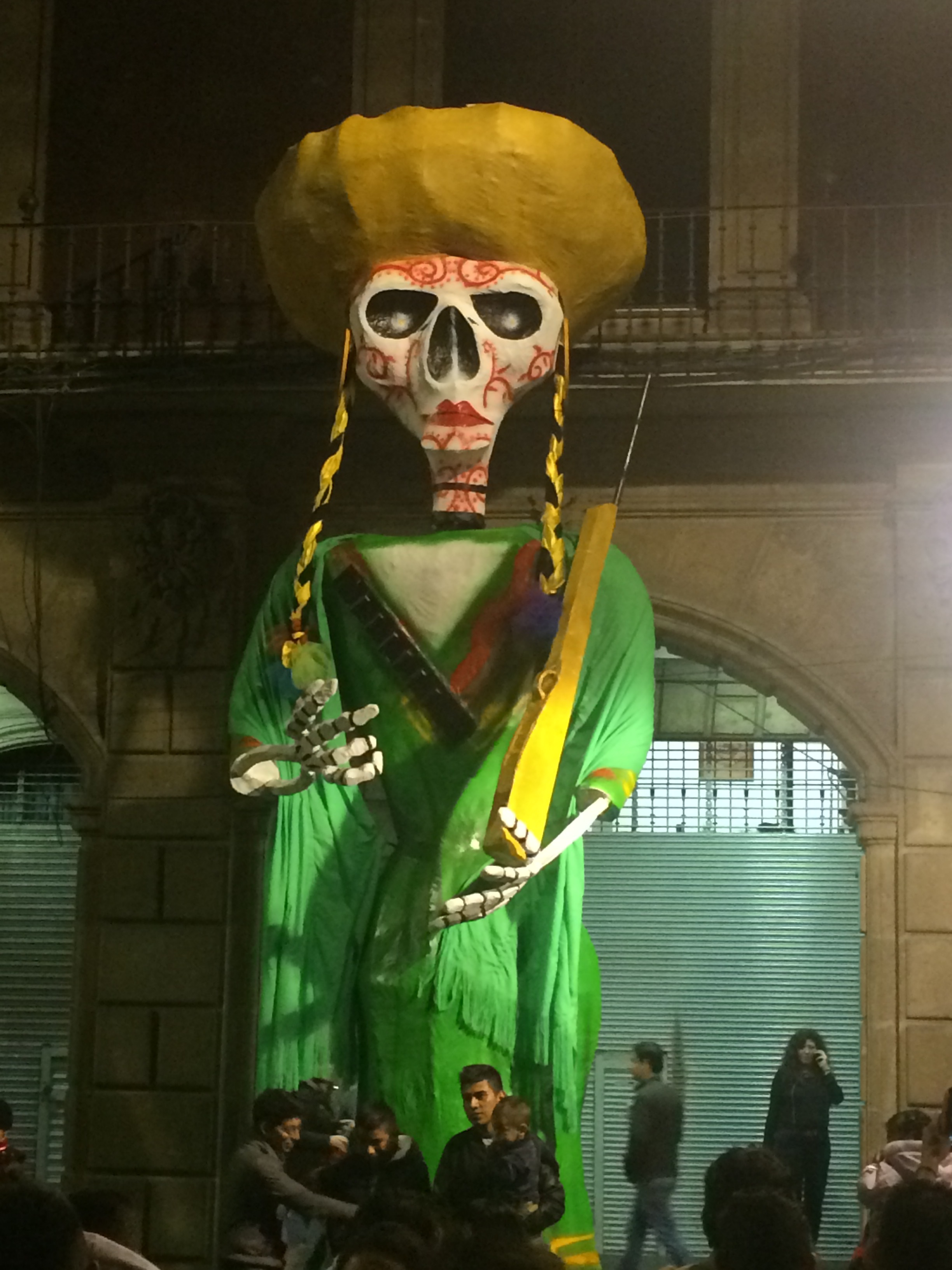 Paper mache day of the dead celebrations.