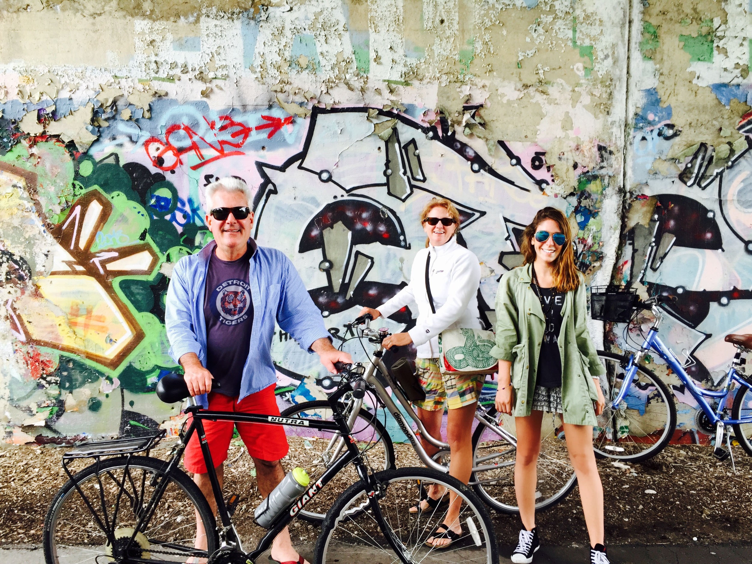 BIKING DETROIT WITH MY PARENTS.