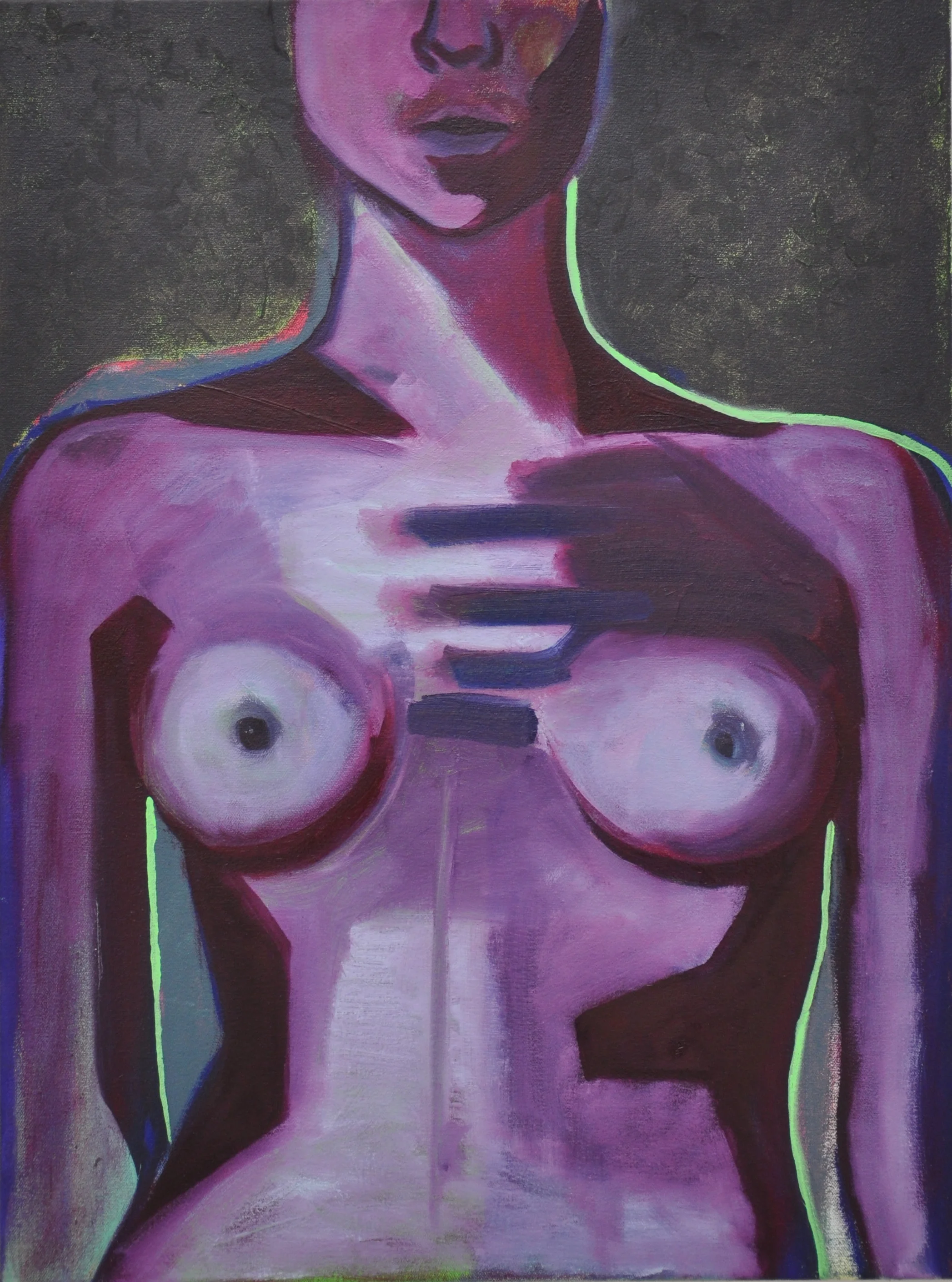   Purple Torso. &nbsp;Oil on canvas. 24 x 18 inches&nbsp; 