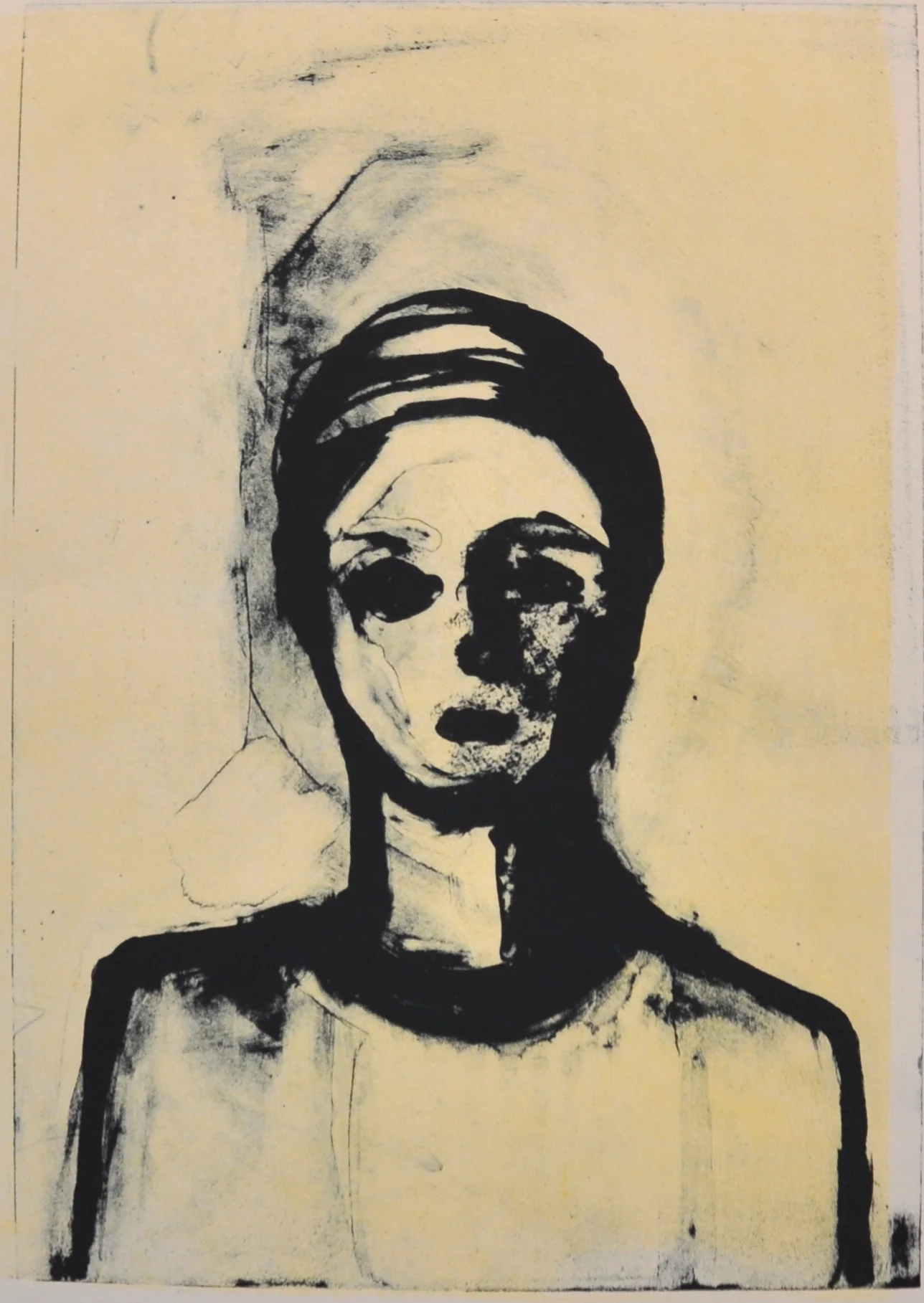   Woman I . Waterless lithograph. 15 x 11 inches 
