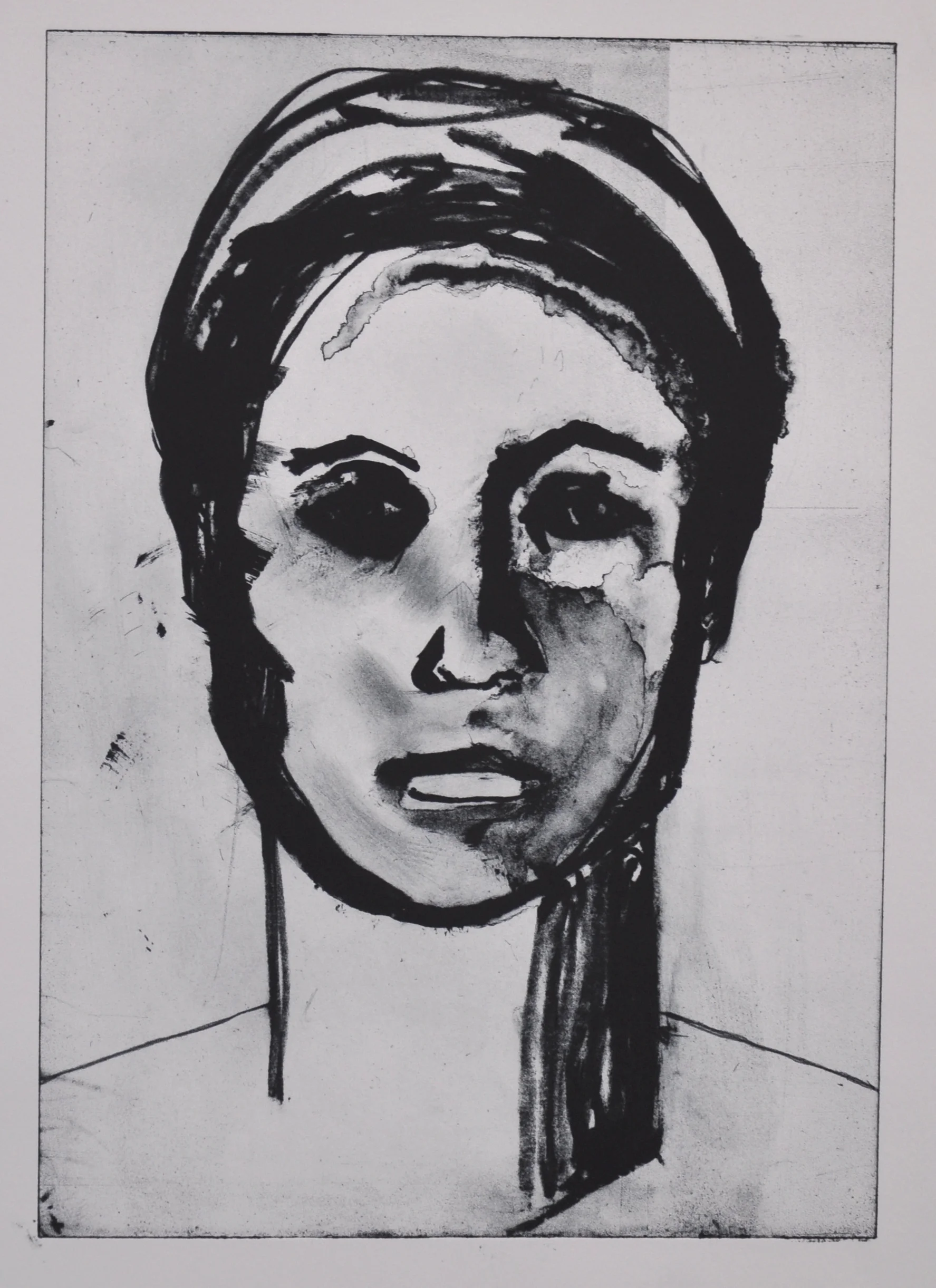   Head I . Waterless lithograph. 15 x 11 inches 