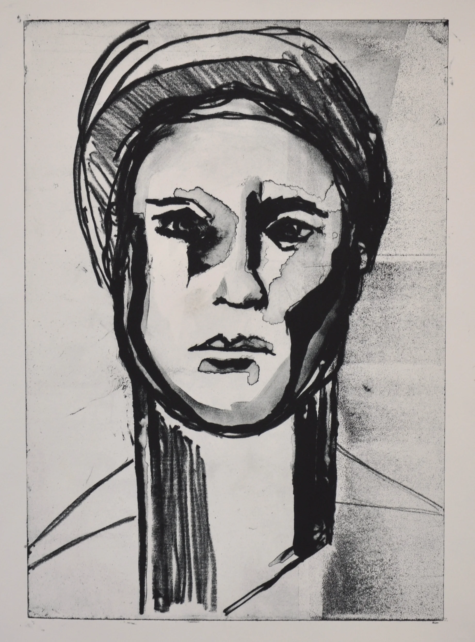   Head II . Waterless lithograph. 15 x 11 inches 