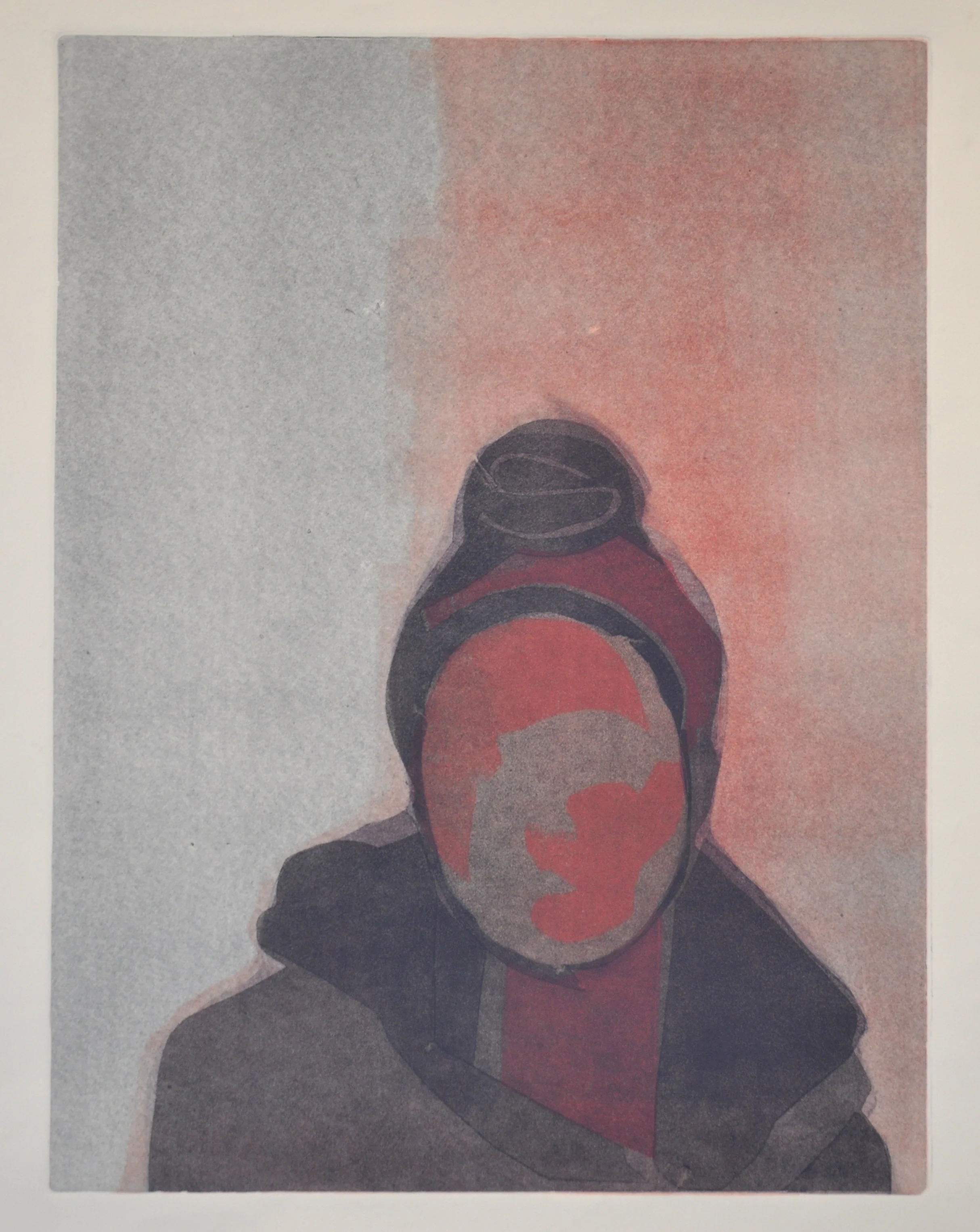   Heather Grey Sweatshirt . Monoprint. 30 x 22 inches 