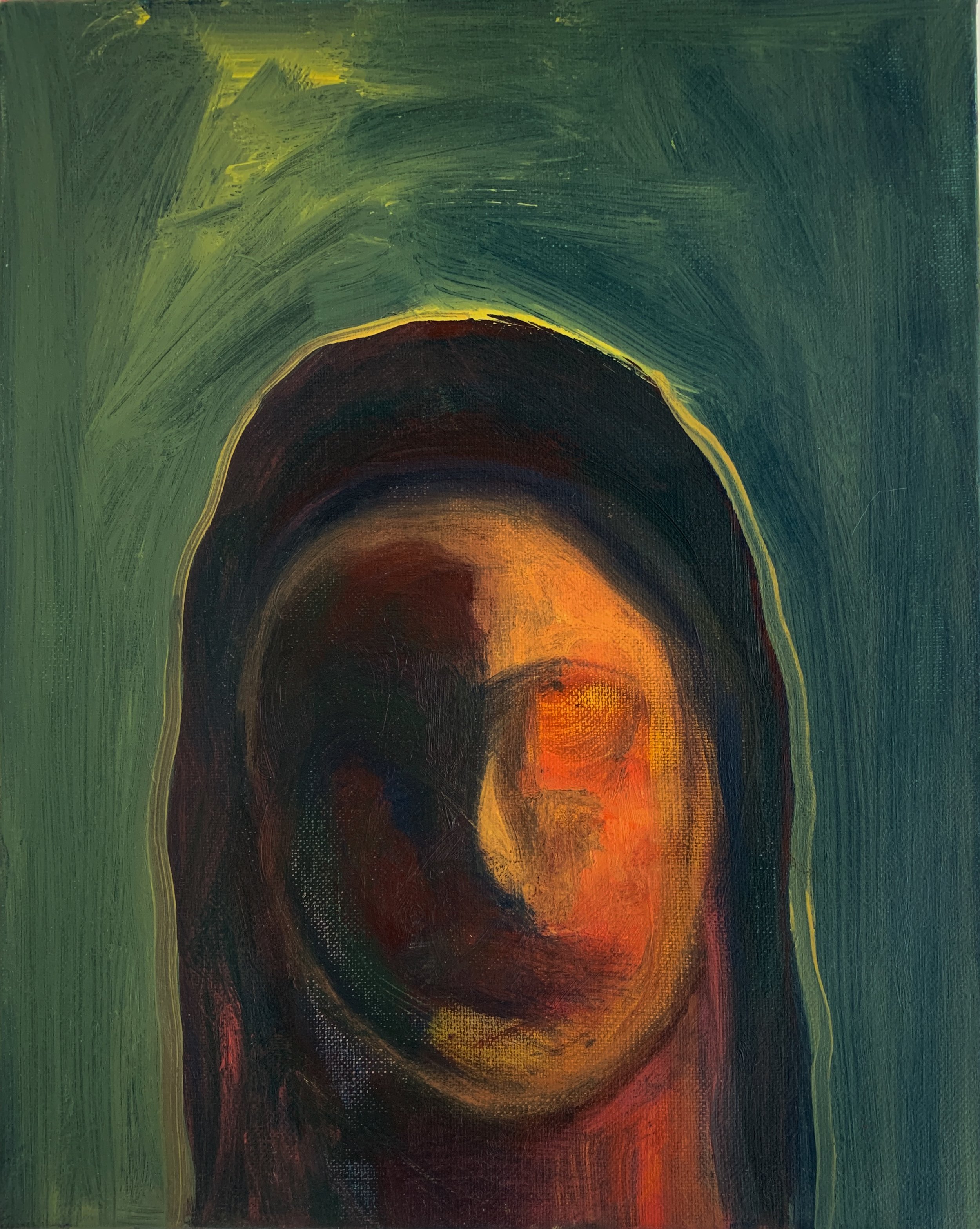   Head , 2021. Oil on linen, 14x11 in. 