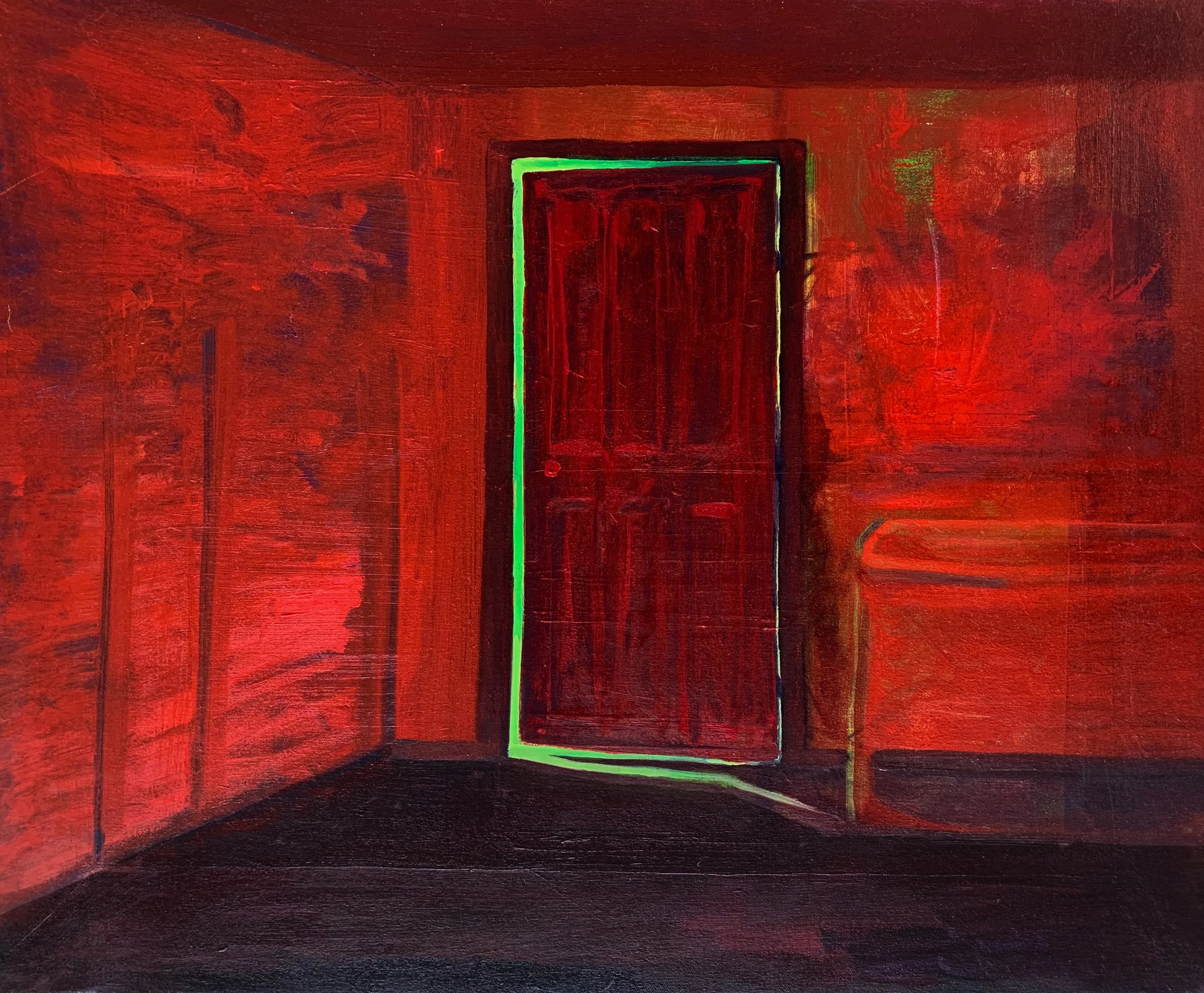   Cave of Eileithyia I , 2020. Oil on canvas, 24x30 in.  