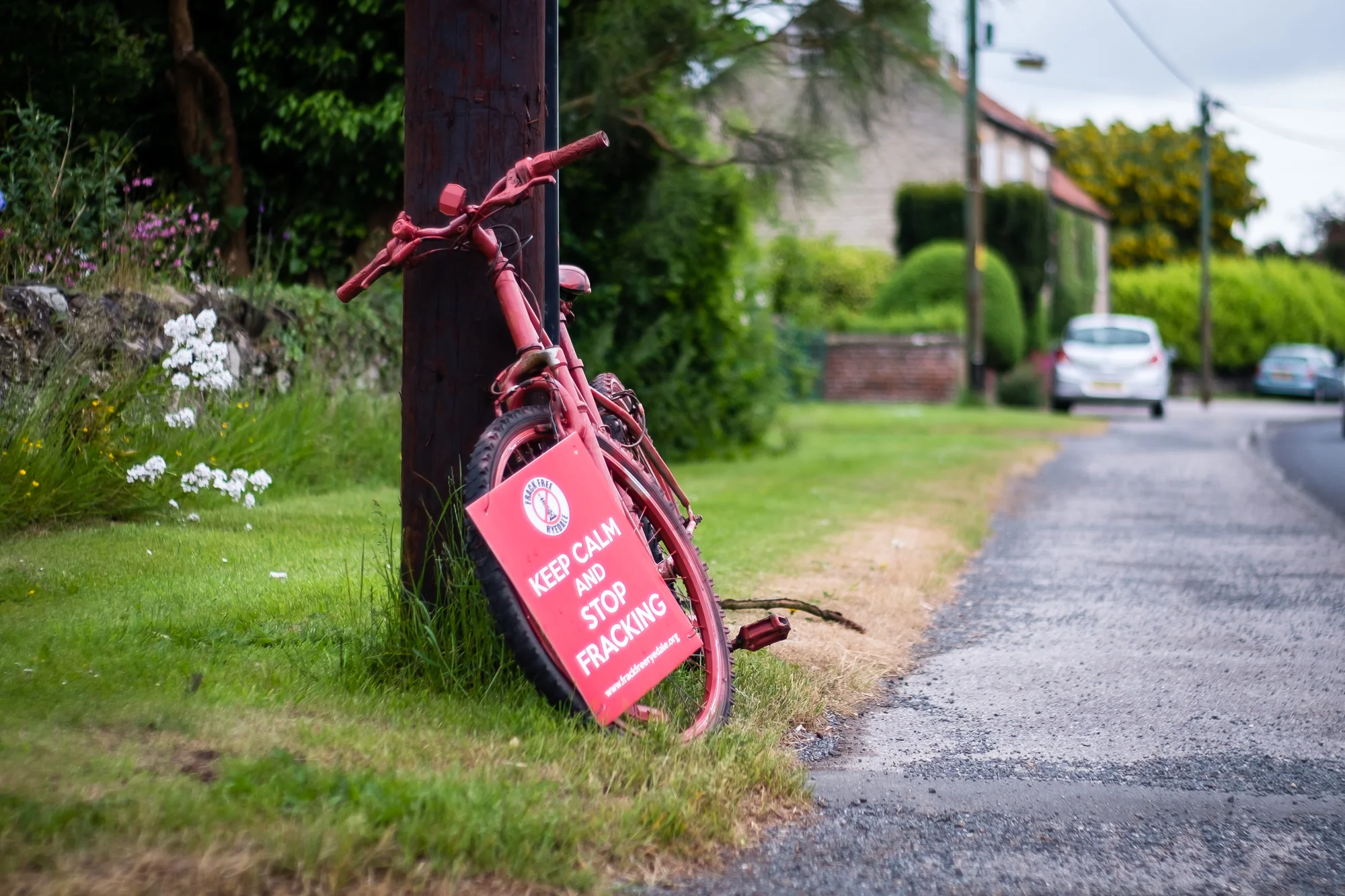 Frack Free Ryedale sign, Middleton, June 2016
