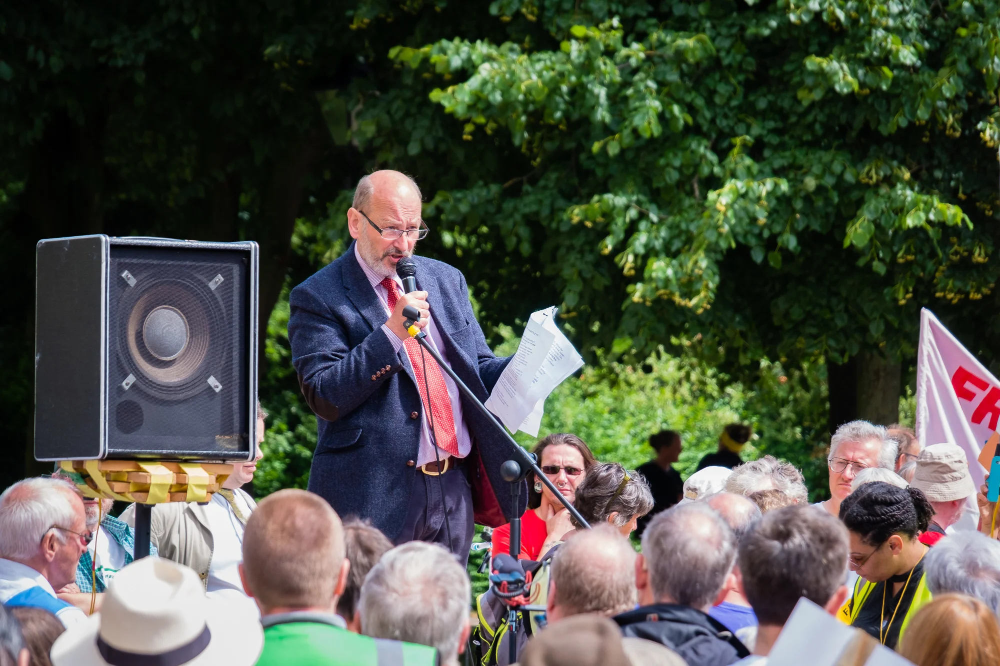 Dr Tim Thornton at anti-fracking rally, York, July 2016