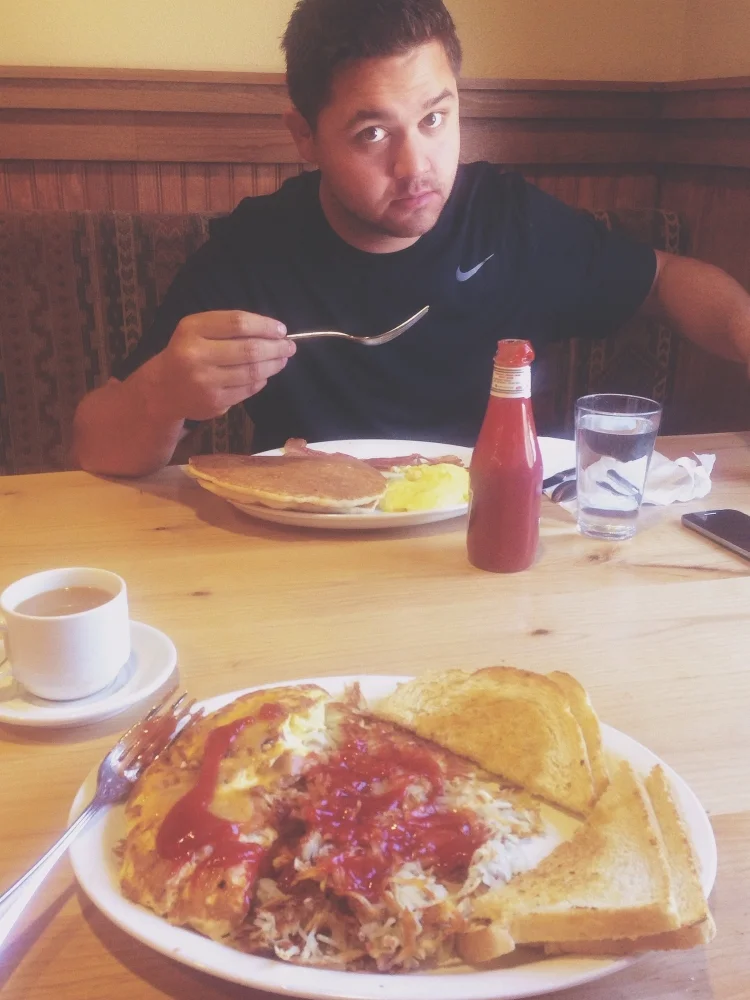 A real breakfast was a must! 