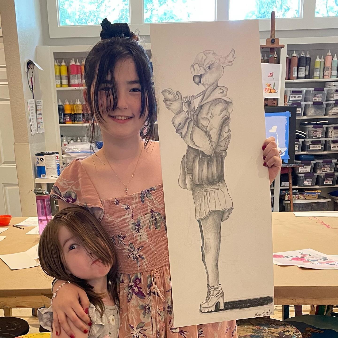 Brilliant young artist working with graphite to produce this drawing ✍️ #afterschoolartclass