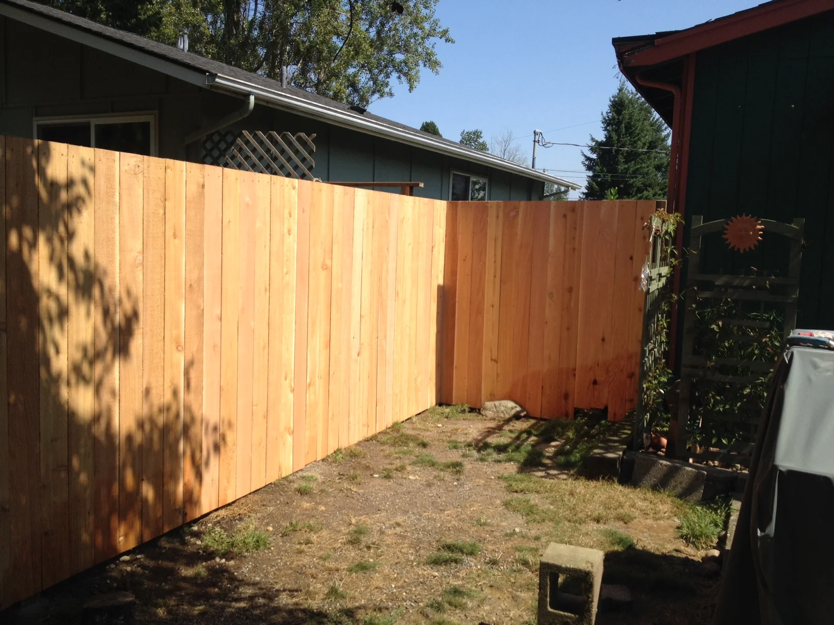Install privacy fence