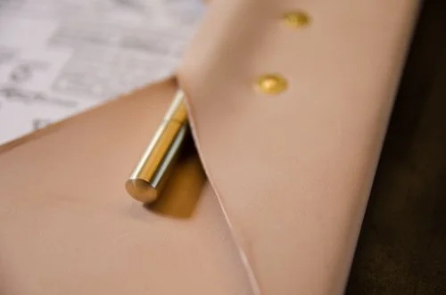 ATELEIA Leather Journal with Brass Pen