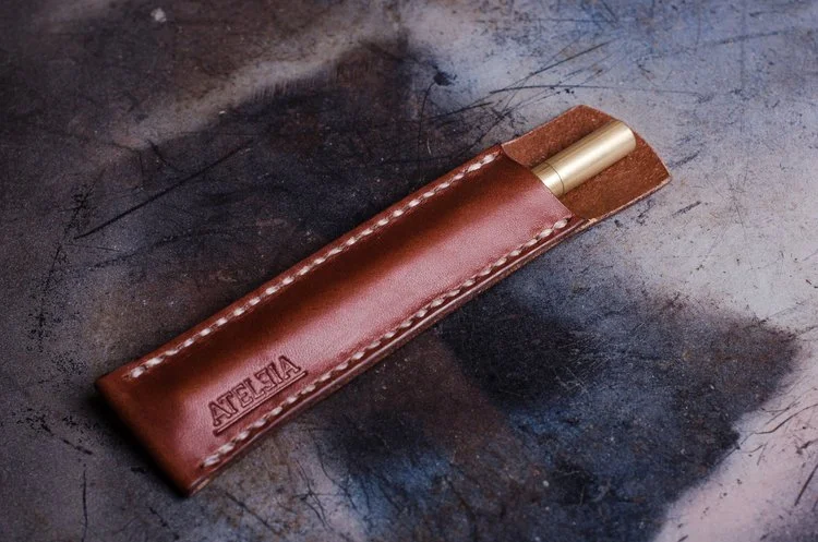 ATELEIA Brown Pen Sleeve