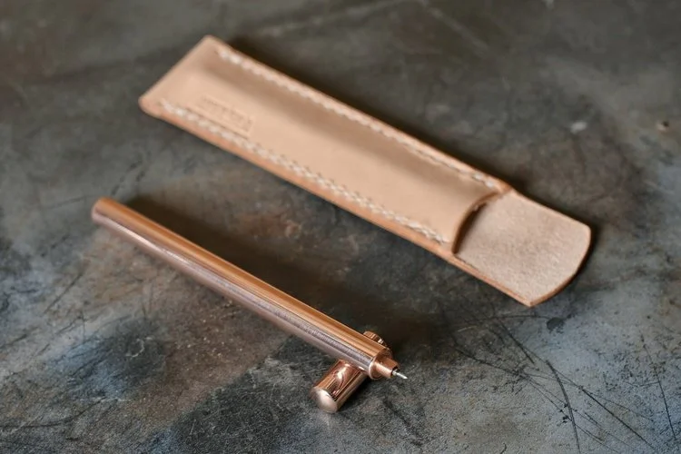 ATELEIA Copper Pen and Leather Sleeve