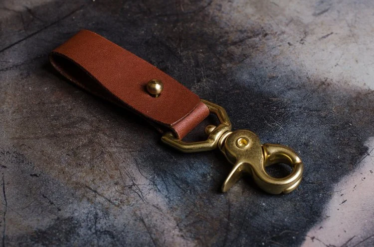 Belt Loop Keeper in Medium Brown