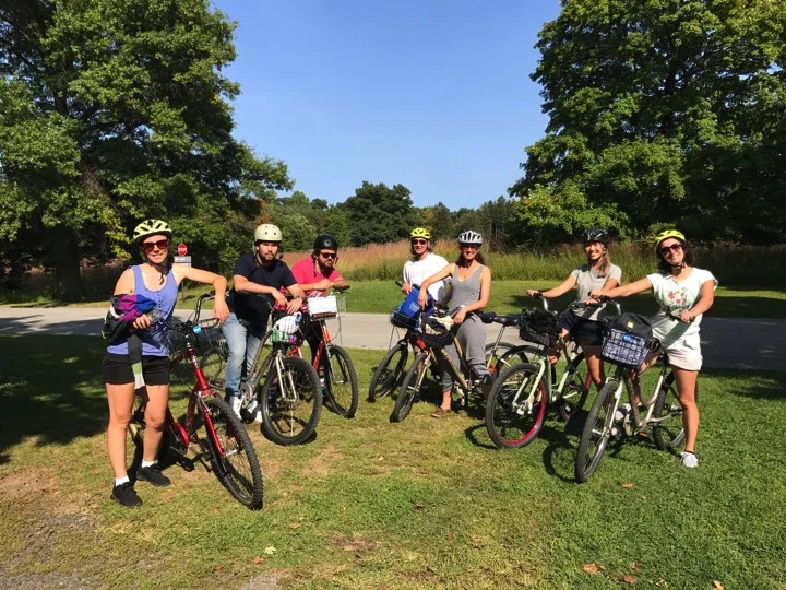 When we are not being an otherwise very cool lab, we are a very cool biker gang. (left to right) Tanya Schild, Andre Chavez, Michal Nagiec, John Blenis, Bethany Schaffer, Vivien Low, Joana Nunes September 2017