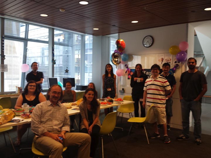  We are always proud to see our students graduate – congratulations Gwen!  (left to right) Ana Gomes, Yihung Ou, John Blenis, Julie Han, Gwen Buel, Tanya Schild, Vivien Low, Bethany Schaffer, Sungyun Cho, Long He, Yasir Ibrahim  September 2016 