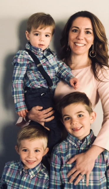 Catherine and her handsome boys Garrett (7), Anders (5) & Eli (2) Catherine is a Mom to those wonderful boys and works full time at Flywire as the head of Global Strategic Partnerships. She always shows up to our MoB events ready to engage with our members, whatever the subject matter might be that evening. Catherine is a doer and reliable. While she is busy juggling bit of a hectic life she leads her days with grace and confidence. Proud to know this MoBster! Why did you join the MoB? I was struck by the sisterhood of shared experiences and the generational range of mothers- I think the MoB not only offers a place to learn but a place to share (read:vent) the concerns that are deep in our hearts- without judgement or fear of being labeled. Biggest challenge right now with your boys? Besides trying to potty-train the worlds most obstinate 2.5 year old, I would say it is the balance of time and energy with each boy, especially when you have one son who is most sensitive and thrives on quality of time. How do you reboot? What do you so for YOU? Read, listen to positive podcasts and music, pilates and I love having a great meal/ wine with my friends. I try to recenter to the things that are most important so I don’t lose my sanity. Give us one thing on your bucket list? To live in two foreign countries for over a year so I can be immersed in a different culture and travel new areas.