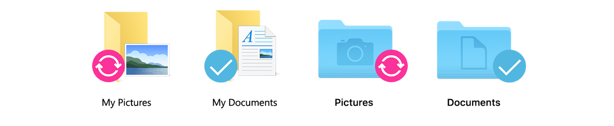 Sync folders outside of your odrive folder. Choose any folder on your computer to sync with any folder on any storage you’ve linked to odrive.