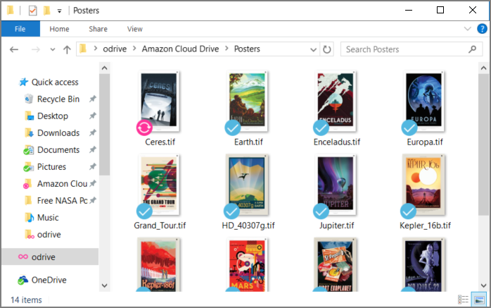Changes to files made to your cloud storage will automatically sync back to your computer, and changes on your computer will sync to the cloud.