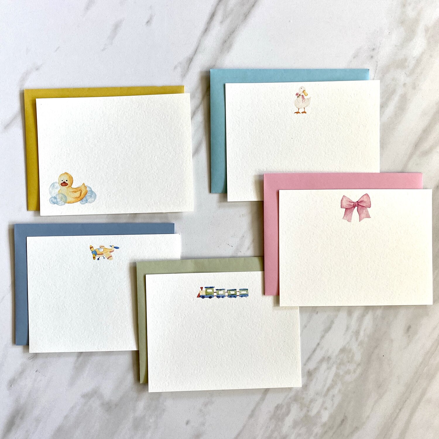Kids Stationery Set of Personalized Notecards Cute Baby Shower Gift for  Boys or Girls Custom Children's Stationary Note Cards AMPHORA 