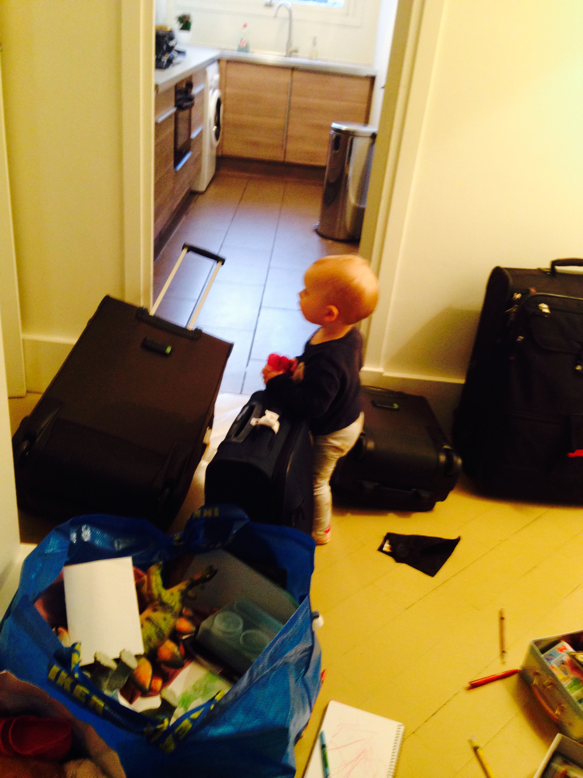 Moving in day. IKEA kitchen.