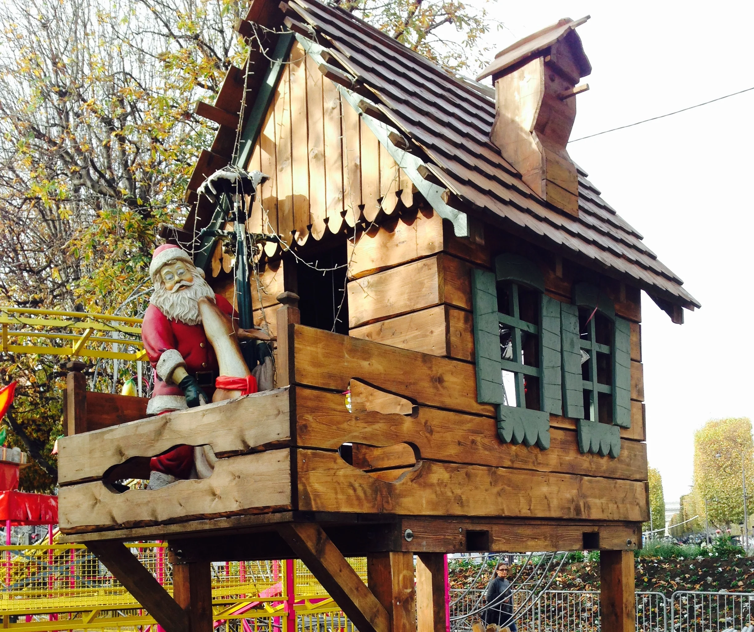 Watch out Parisians, Santa knows who's naughty or nice.