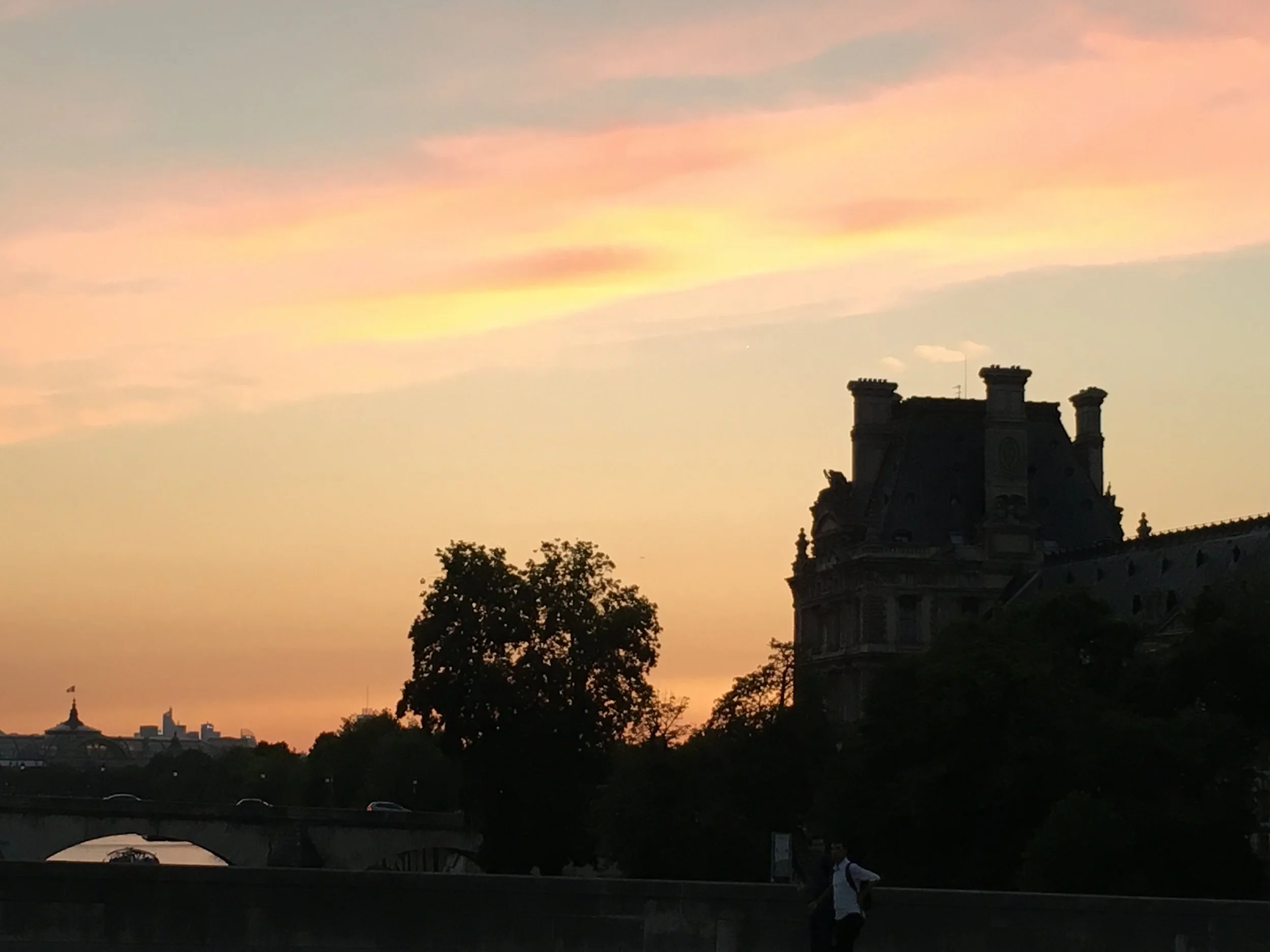 We finished our walk on the Pont du Carrousel