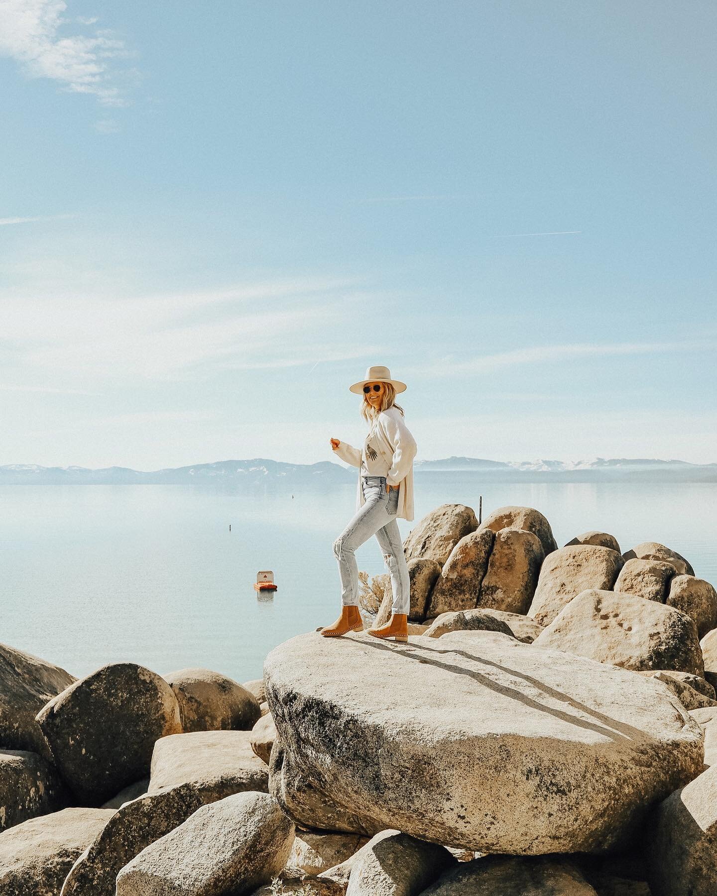 These boots (were not) made for walking (hiking up on rocks) 🤣 Epic day exploring Lake Tahoe with my PIC @hey_thayer 🤙🏼 @liketoknow.it http://liketk.it/31mgk #liketkit