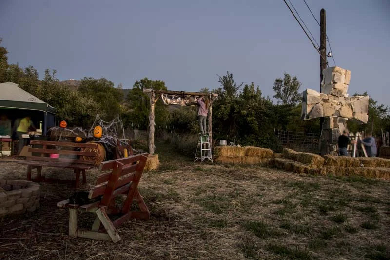 Finishing up some final touches before Opening Night at Kay's Cross