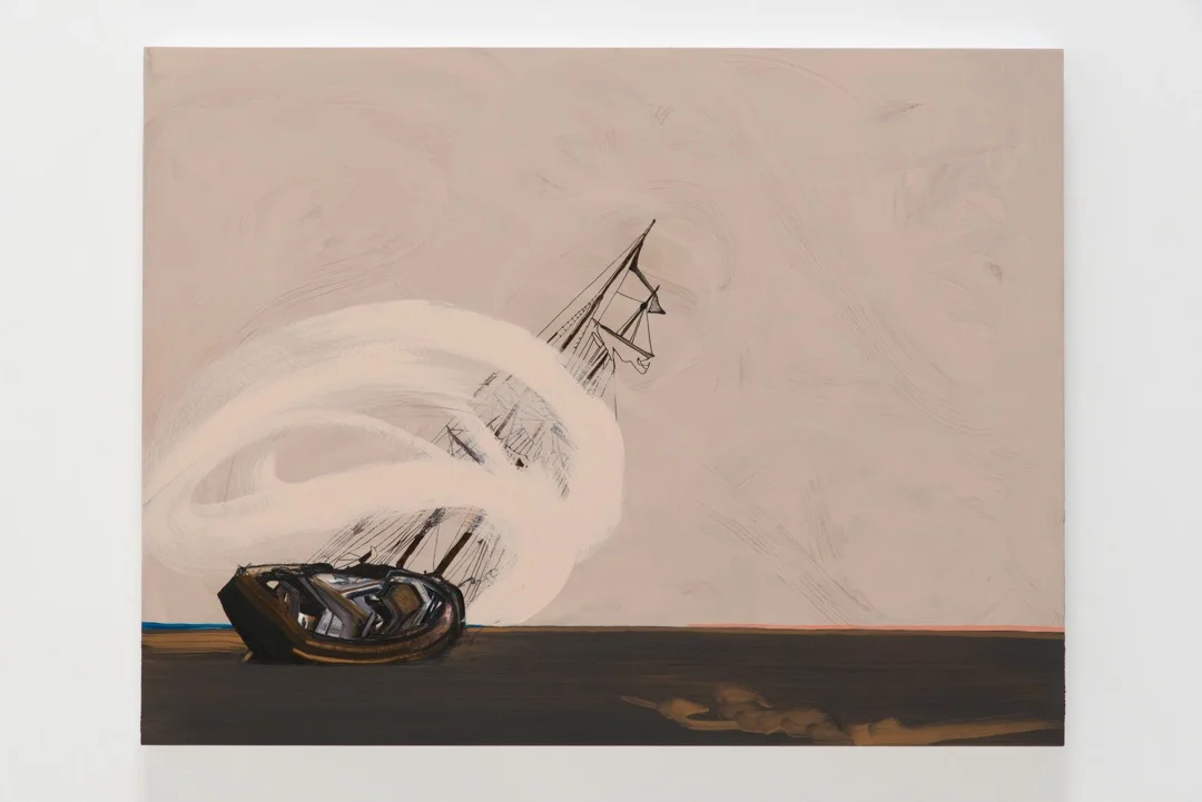 The Californian ink and oil on panel 2013