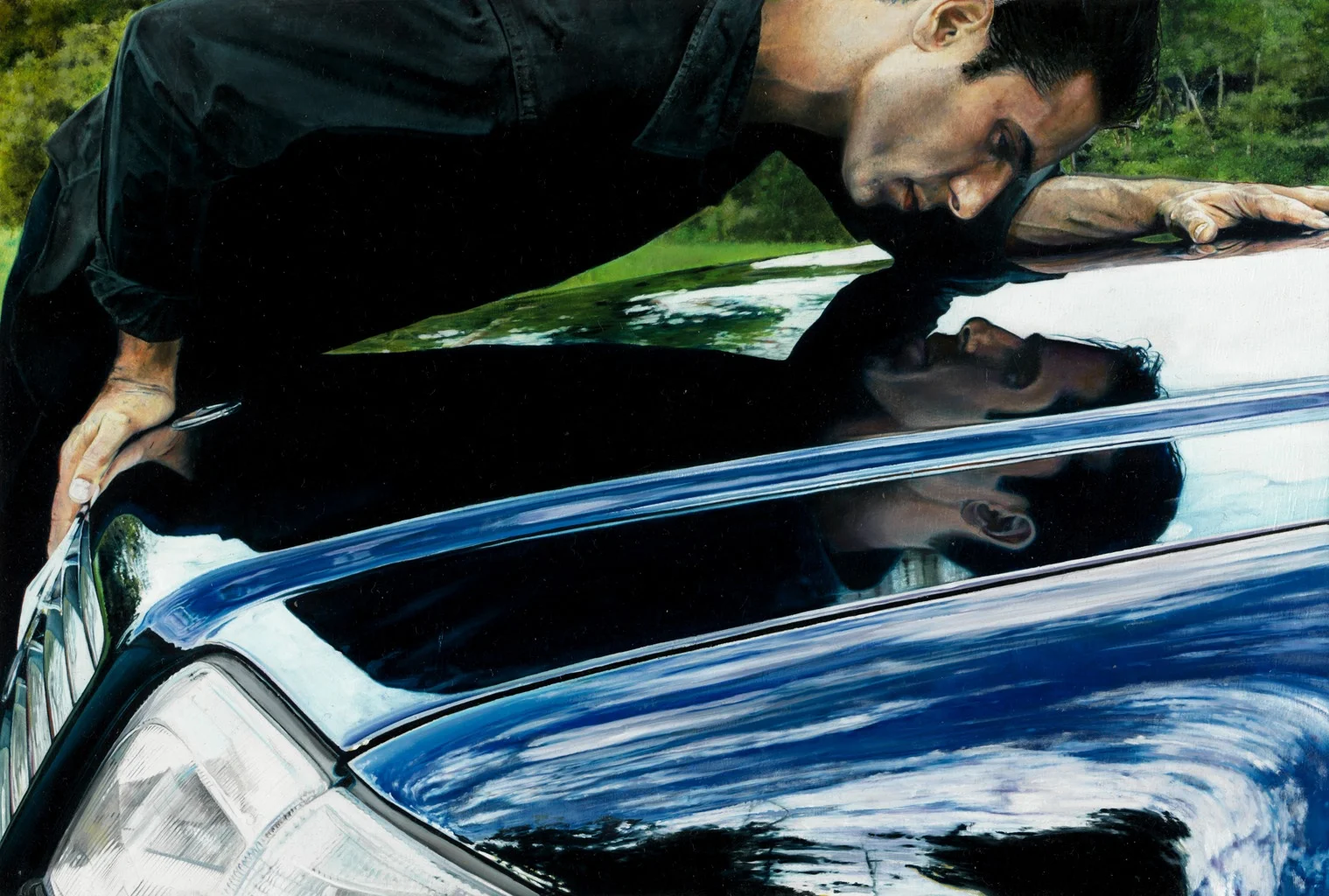 Michael Zavros, V12 Narcissus , 2009, oil on board, 200 x 290 mm