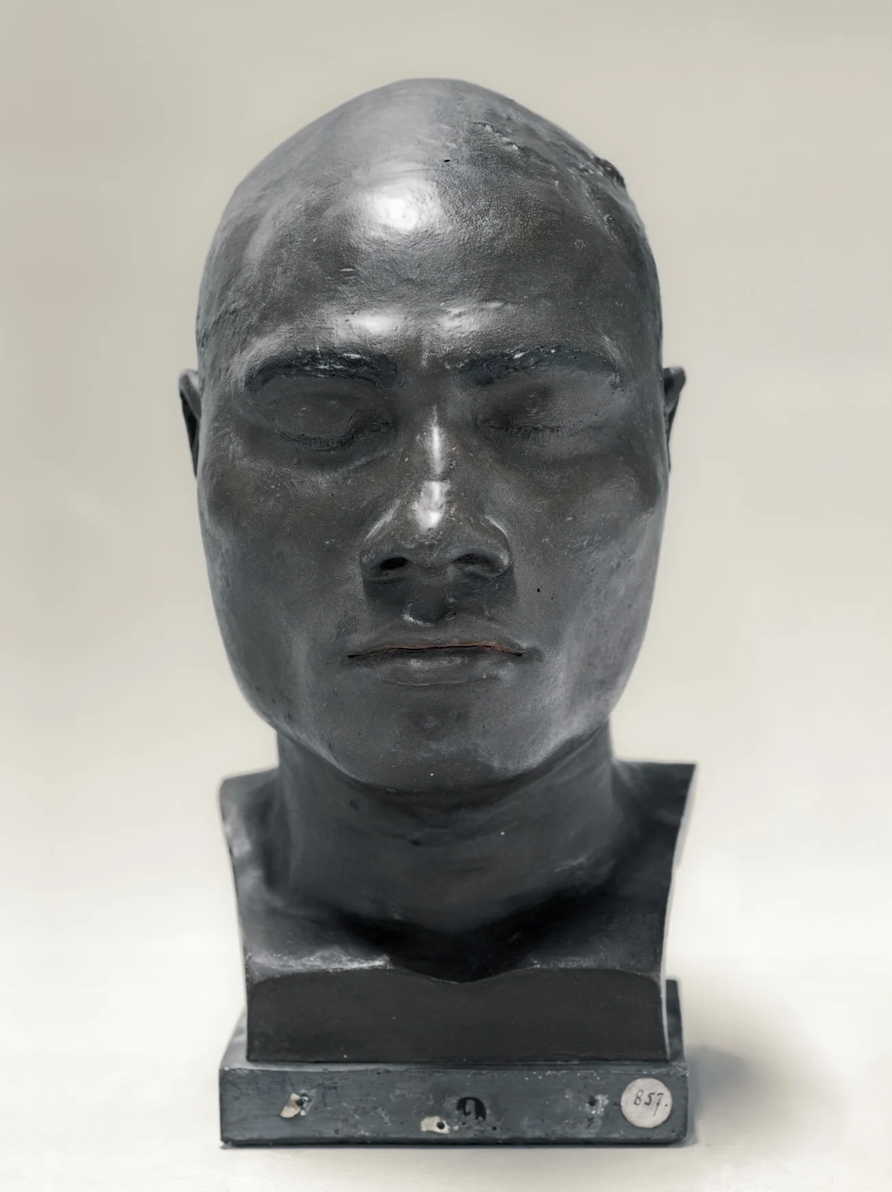 Portrait of a life cast of Tou Taloa (painted), Samoa 2010
