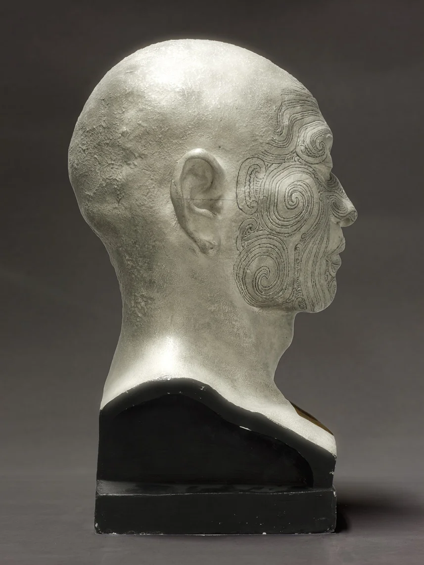 Portrait of a life cast of Matoua Tawai (right profile), Aotearoa New Zealand 2010