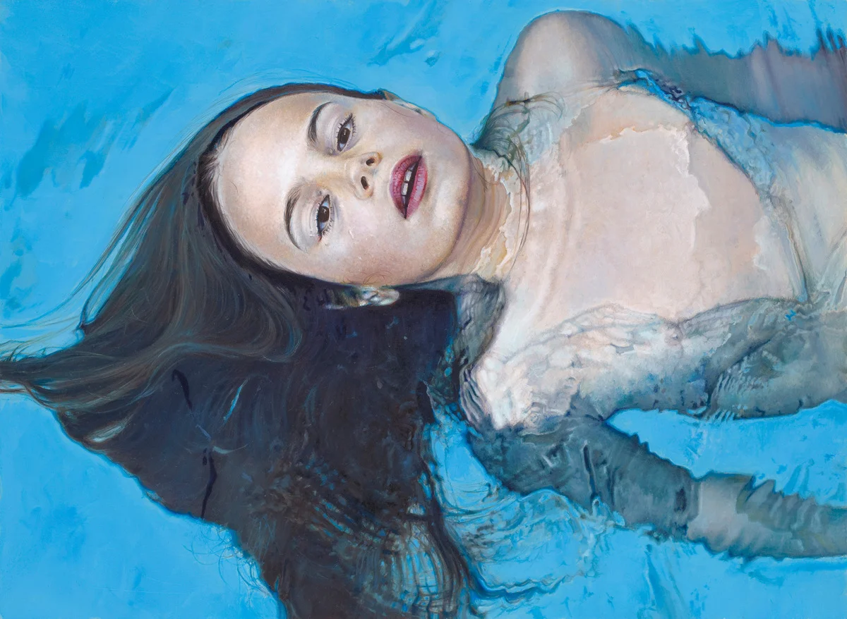 Michael Zavros, The Mermaid , 2015, oil on board,, 220 x 320 mm