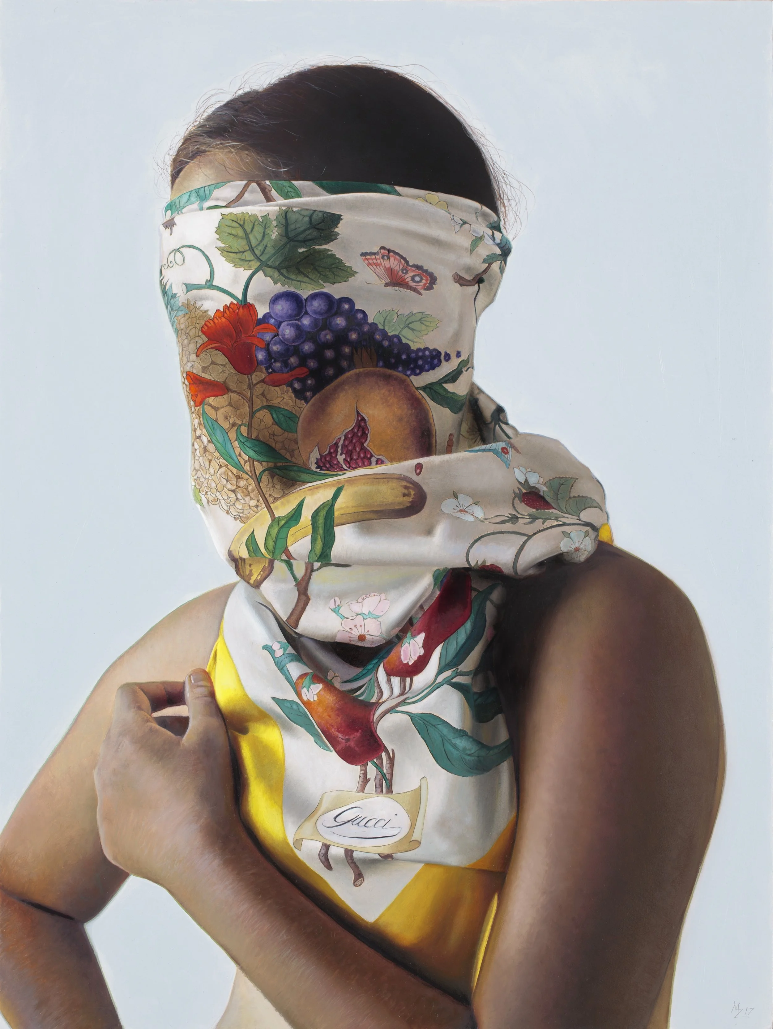 Michael Zavros, Summer Fruits, 2017, oil on aluminum, 400 x 300 mm