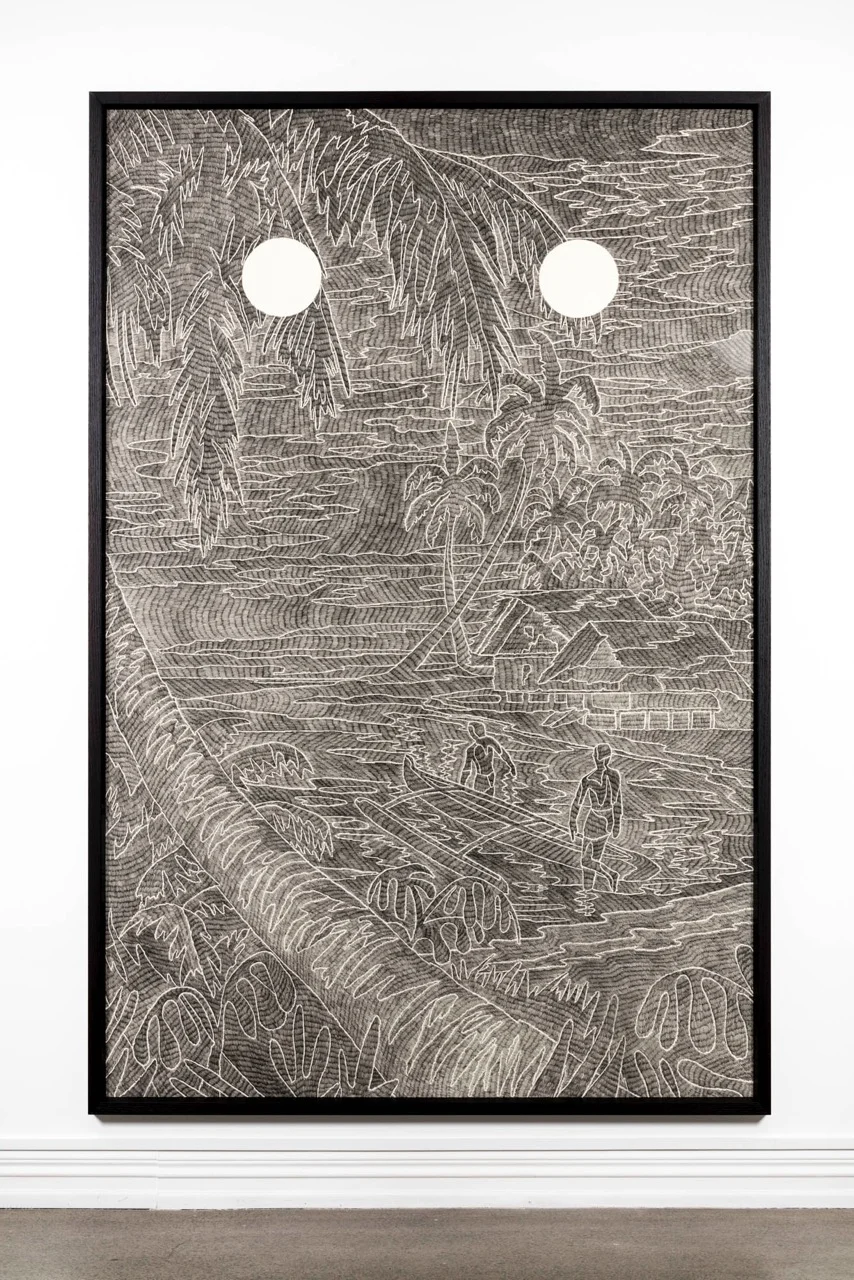 Laith McGregor, Lowtide , 2016, pencil on paper, 2570 x 1570 mm