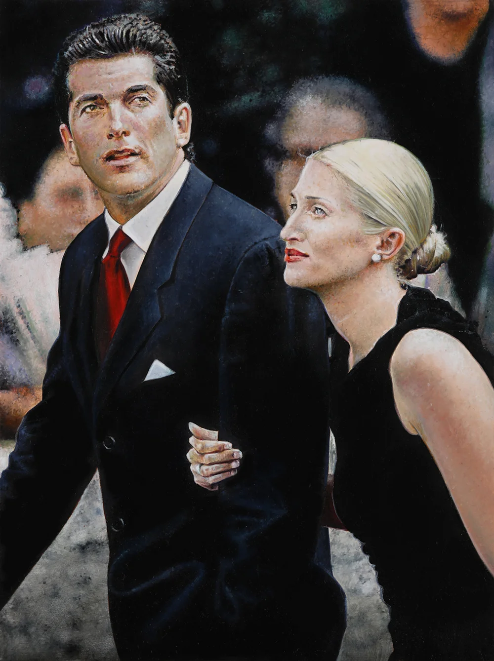Michael Zavros, The Happy Couple, 2017, oil on board, 240 x 180 mm