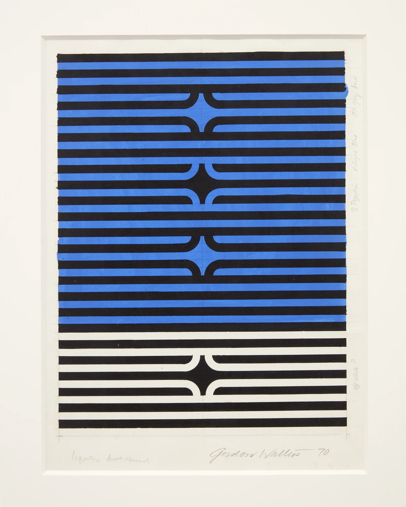 Gordon Walters, Untitled, 1970 , acrylic on paper, 300 x 225 mm (image size), courtesy of the Walters Estate