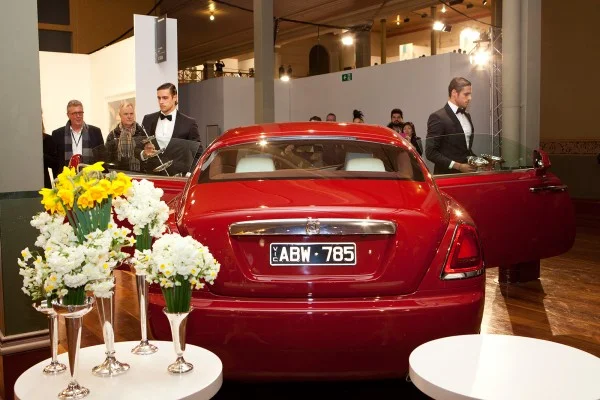 Michael Zavros, 40 , a performance commissioned by Starkwhite and Rolls Royce for the Melbourne Art Fair, 2014