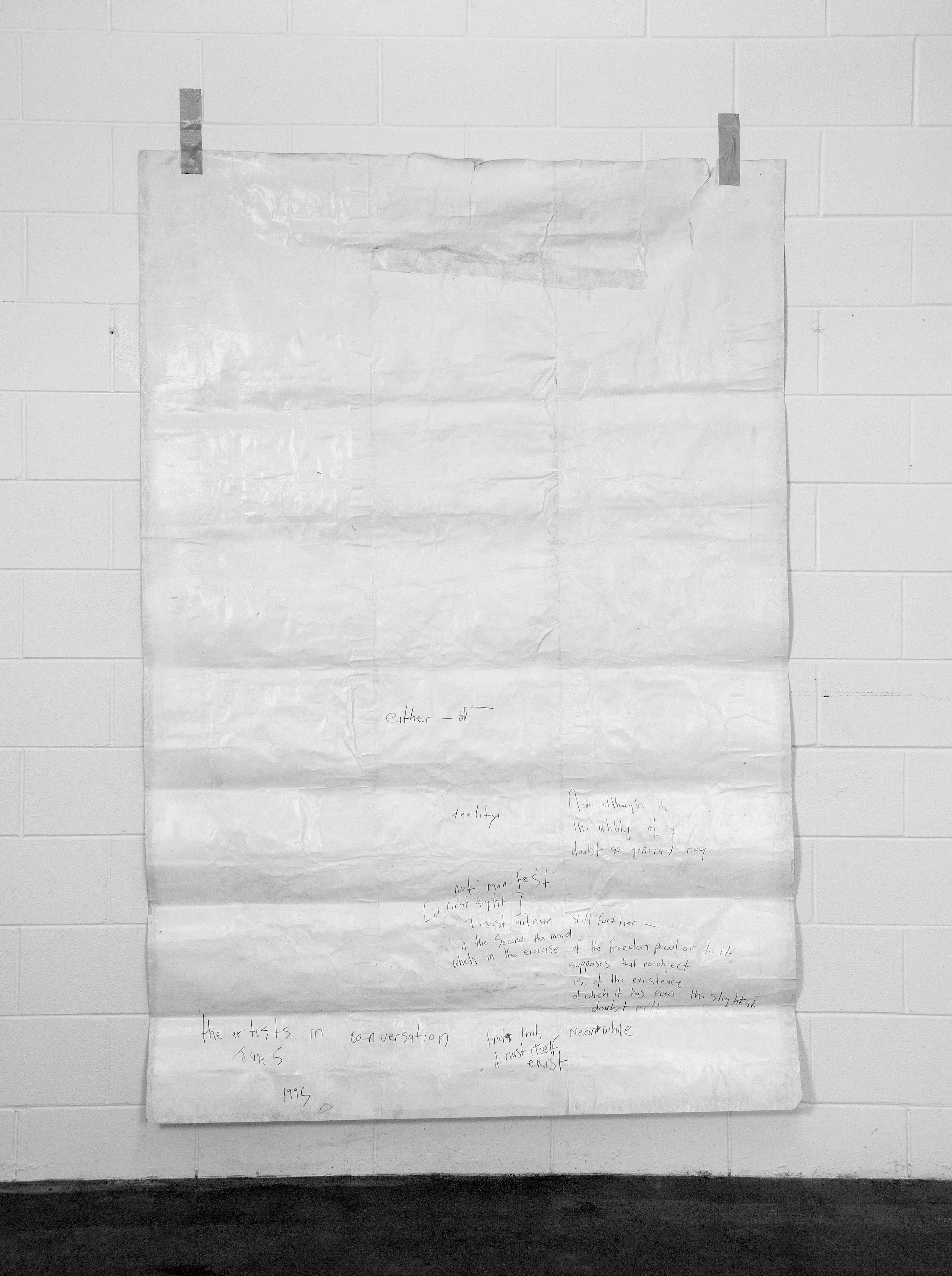 AW70032.1001 the artist in conversation (either or) signed with the artist’s initials and dated 5 June, 1995 / exhibited in New Zealand / note: some handling errors