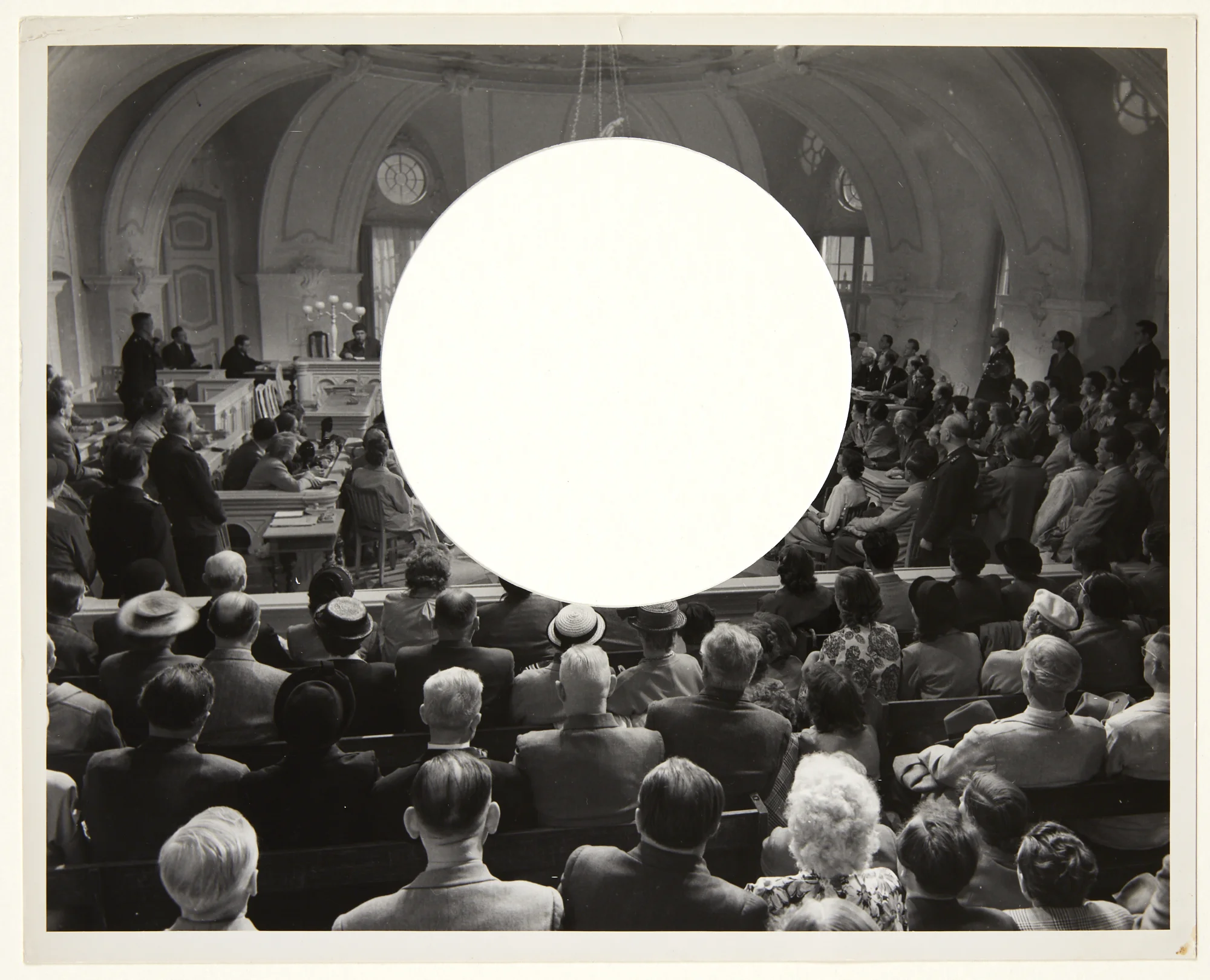 John Stezaker, Circle XII , 2018, collage, 23.5 x 29.3 cm, courtesy of The Approach, London