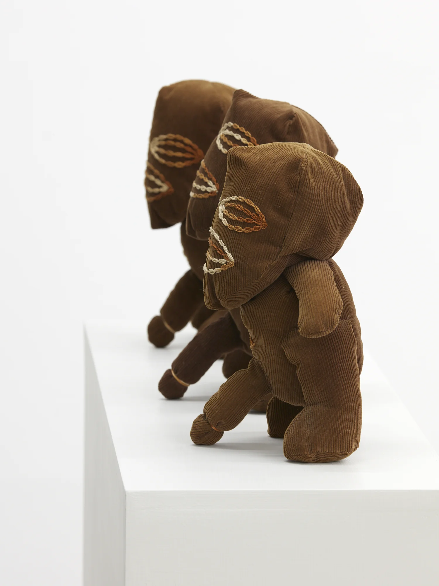 Ani O’Neill, Tangaroa Tripdych , 1992, corduroy embroidery thread, dacron stuffing