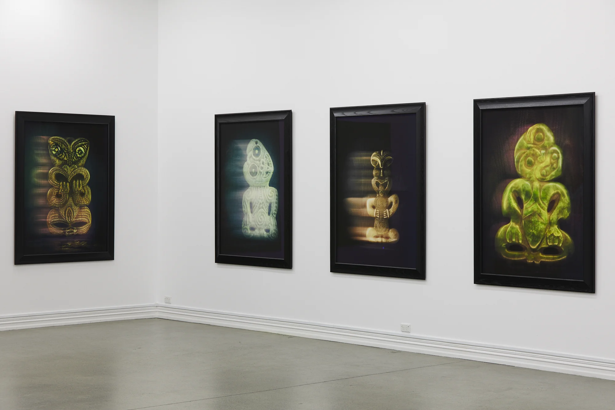 Fiona Pardington, TIKI: Orphans of Māoriland , 2019, installation view. With thanks to the Wellcome Collection | Science Museum Group.